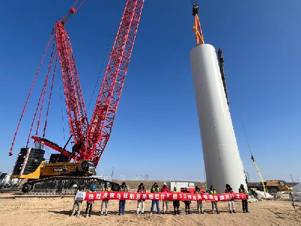 庆祝乌兹别克斯坦巴什扩建52MW风电项目顺利开工！